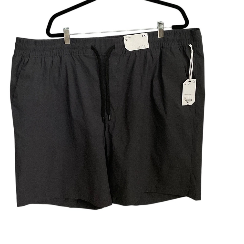 Stylus Mens Big & Tall 4XL Charcoal Smoke 10 Inch Inseam Shorts NWT 581-2407